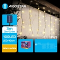 Aigostar - LED Solar Jouluketju 100xLED/8 toiminnot 8x0,4m IP65 lämpimänvalkoinen