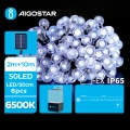 Aigostar - LED Solar koristeellinen ketju 50xLED/8 toiminnot 12m IP65 kylmänvalkoinen