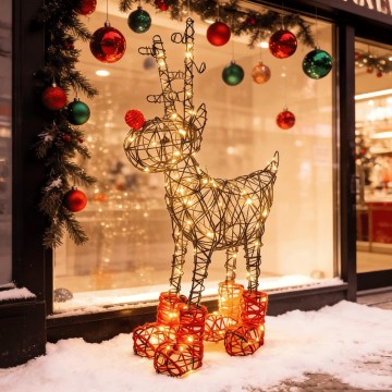 Aigostar - LED ulkoinen joulukoriste 260xLED/8 toimintoa 1,2m IP44 lämmin valkoinen poro