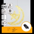 Aigostar - LED ulkoinen joulukoriste 540xLED/6W/230V 43 cm IP44 lämmin valkoinen kuunsirppi