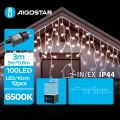 Aigostar - LED-ulkojouluketju 100xLED/8 toiminnot 8x0,6m IP44 kylmänvalkoinen