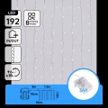 Aigostar - LED-ulkojouluketju 192xLED/8 toimintoa 3xAA 4,5x1,2m IP44 kylmänvalkoinen