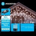 Aigostar - LED-ulkojouluketju 200xLED/8 toiminnot 13x0,6m IP44 kylmänvalkoinen