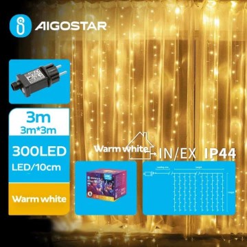 Aigostar - LED-ulkojouluketju 300xLED/8 toiminnot 6x3m IP44 lämpimänvalkoinen