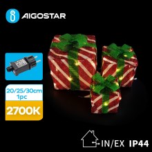 Aigostar- LED-ulkojoulukoriste 3,6W/31/230V 2700K 20/25/30cm IP44 lahjat