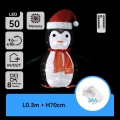 Aigostar - LED-ulkojoulukoriste 50xLED/3xAA IP44 pingviini