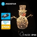Aigostar - LED-ulkojoulukoriste LED/3,6W/31/230V 2700K 90 cm IP44 lumiukko