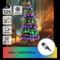 Aigostar - LED-ulkojoulukuusi, 125 LED, 8 toimintoa, 1,2 m, IP44, monivärinen