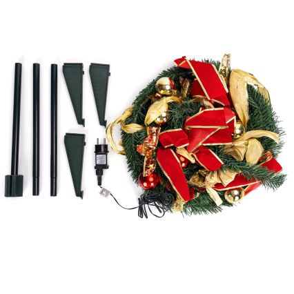 Aigostar - LED-ulkojoulukuusi 150xLED 1,8m IP44 punainen kylmänvalkoinen