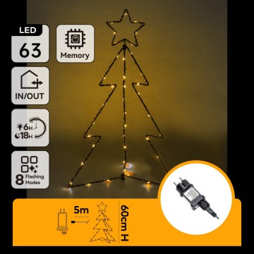 Aigostar - LED-ulkojouluvalaisin LED/3,6W/230V 60 cm IP44 lämmin valkoinen