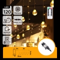 Aigostar - LED-ulkojouluvaloketju 120xLED/8 toimintoa 3x0,6 m IP44 lämminvalkoinen + kaukosäädin