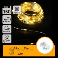 Aigostar - LED-ulkojouluvaloketju 150xLED/8 toimintoa 3xAA 15,3m IP44 lämmin valkoinen