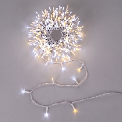 Aigostar - LED-ulkojouluvalosarja 400 LED/8 toimintoa, 43 m, IP44, lämmin valkoinen/kylmä valkoinen