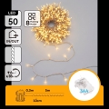 Aigostar - LED-ulkojouluvaloketju 50xLED/8 toimintoa 3xAA 5,3m IP44 lämmin valkoinen