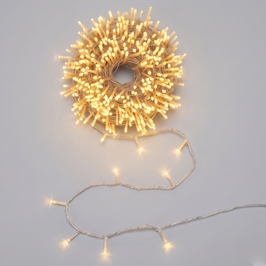 Aigostar - LED-ulkojouluvaloketju 50xLED/8 toimintoa 3xAA 5,3m IP44 lämmin valkoinen