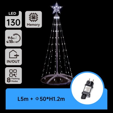 Aigostar - LED-ulkojouluvalokoriste LED/3,6W/230V 120 cm IP44 kylmänvalkoinen