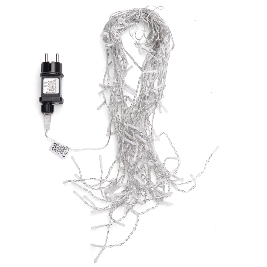 Aigostar - LED-ulkojouluvalosarja 100 LED, 8 toimintoa, 5 x 0,4 m, IP44, lämmin valkoinen