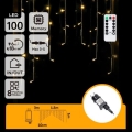 Aigostar - LED-ulkojouluvalosarja 100xLED/6W/230V/8 toimintoa 1,5x1m IP44 lämmin valkoinen + kaukosäädin