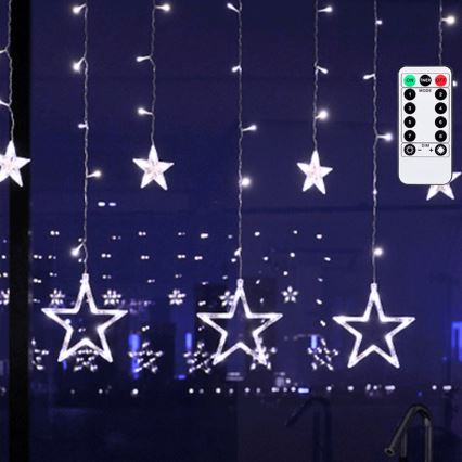 Aigostar - LED-ulkovaloketju 120xLED/8 toimintoa 3x0,6 m IP44 kylmänvalkoinen + kaukosäädin