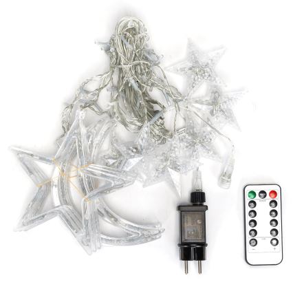 Aigostar - LED-ulkovaloketju 120xLED/6W/230V/8 toimintoa 3x0,6m IP44 lämmin valkoinen + kaukosäädin
