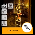 Aigostar - LED-ulkojouluvalosarja, 154 LEDiä, 8 toimintoa, 1,6 m, IP44, lämmin valkoinen