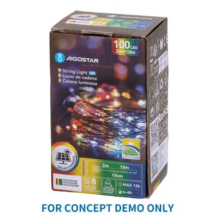 Aigostar - LED-ulkojouluvalosarja 300xLED/8 toimintoa 4 m IP44 monivärinen