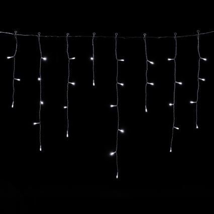 Aigostar - LED-ulkokäyttöinen joulukoristevaloketju 300xLED/8 toimintoa 3xAA 18x0,6 m IP44 kylmänvalkoinen
