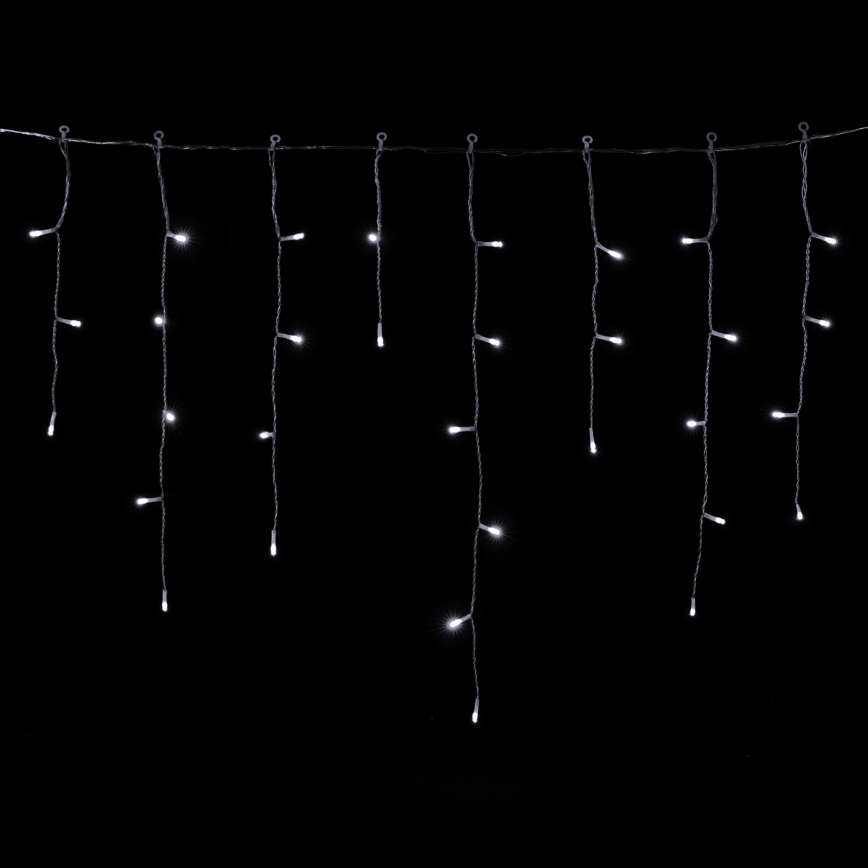 Aigostar - LED-ulkokäyttöinen joulukoristevaloketju 300xLED/8 toimintoa 3xAA 18x0,6 m IP44 kylmänvalkoinen