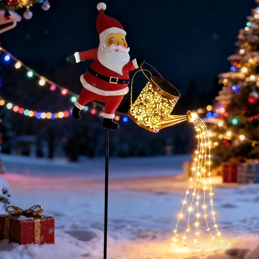 Aigostar - LED-ulkokäyttöön tarkoitettu joulukoriste 120xLED/8 toimintoa 80 cm IP44 Santa/lämmin valkoinen