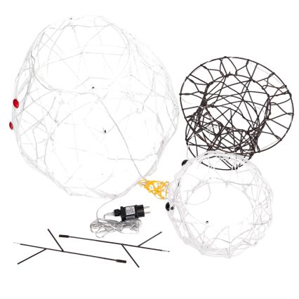 Aigostar - LED ulkokäyttöinen joulukoriste 200xLED/8 toimintoa 0,9m IP44 kylmänvalkoinen lumiukko