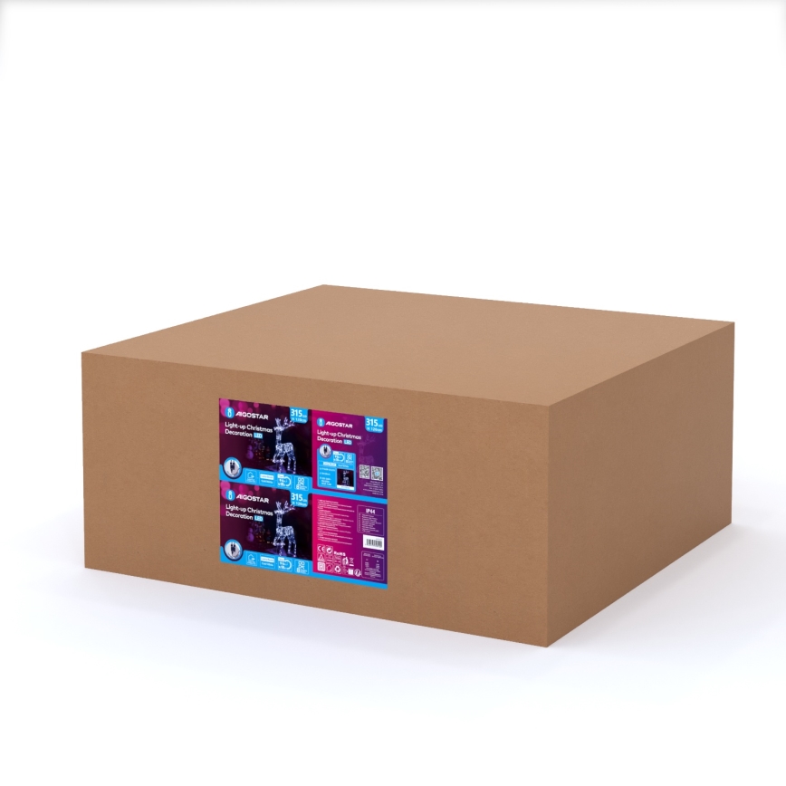 Aigostar - LED-joulukoriste ulkokäyttöön (poro) LED/3,6W/31/230V 6500K 120 cm IP44