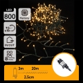 Aigostar - LED-ulkokäyttöinen joulukoristevalosarja 800xLED/8 toimintoa 23m IP44 lämmin valkoinen
