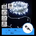 Aigostar - LED ulkokäyttöinen jouluköynnös 50xLED/8 toimintoa 8m IP44 kylmänvalkoinen