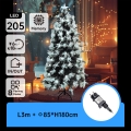 Aigostar - LED-ulkokäyttöinen joulukuusi, 205 LEDiä / 8 toimintoa, 1,8 m, IP44, kylmänvalkoinen