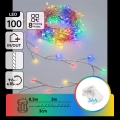 Aigostar - LED ulkokäyttöinen jouluvaloketju 100xLED/8 toimintoa 3xAA 3,3m IP44 monivärinen