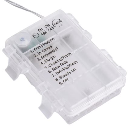 Aigostar - LED-ulkojouluvalosarja 100xLED/8 toimintoa 3xAA 8x06m IP44 monivärinen