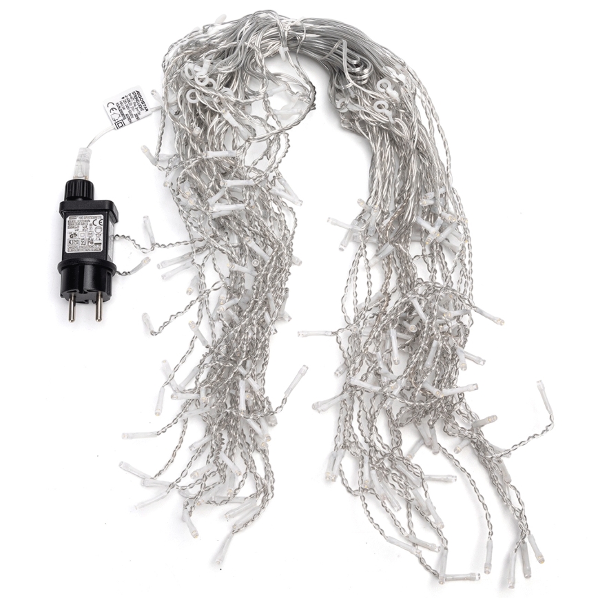 Aigostar - LED-ulkojouluvaloketju 200xLED/3,6W/230V/8 toimintoa 10x0,4m IP44 kylmänvalkoinen