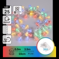 Aigostar - LED ulkokäyttöinen jouluvaloketju 25xLED/8 toimintoa 3xAA 2,8 m IP44 monivärinen