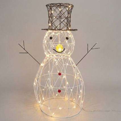 Aigostar - LED-ulkoinen joulukoriste 140xLED/8 toimintoa 0,6m IP44 lämmin valkoinen lumiukko
