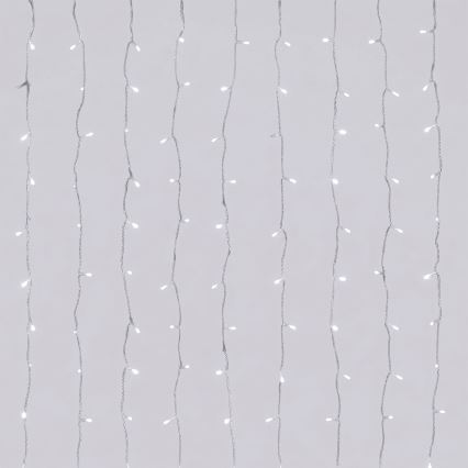 Aigostar - LED-ulkokäyttöinen jouluvalosarja 192 x LED / 8 toimintoa 4,5 x 1,2 m IP44 kylmänvalkoinen