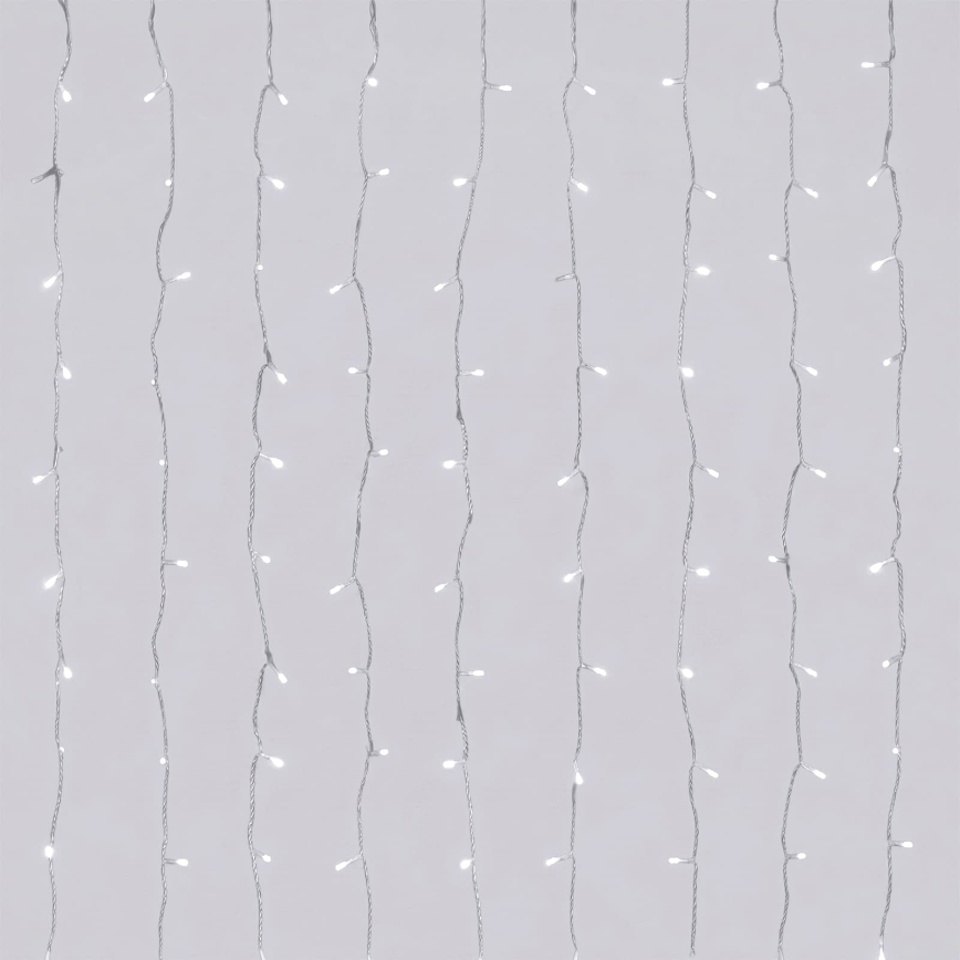 Aigostar - LED-ulkokäyttöinen jouluvalosarja 192 x LED / 8 toimintoa 4,5 x 1,2 m IP44 kylmänvalkoinen