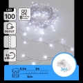 Aigostar - LED ulkokäyttöön sopiva jouluvalosarja 100xLED/8 toimintoa 3xAA 3,3m IP44 kylmänvalkoinen