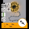 Aigostar - LED ulkokäyttöön tarkoitettu jouluketju 1500xLED/8 toimintoa 78m IP44 lämmin valkoinen