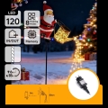 Aigostar - LED-ulkokäyttöön tarkoitettu joulukoriste 120xLED/8 toimintoa 80 cm IP44 Santa/lämmin valkoinen