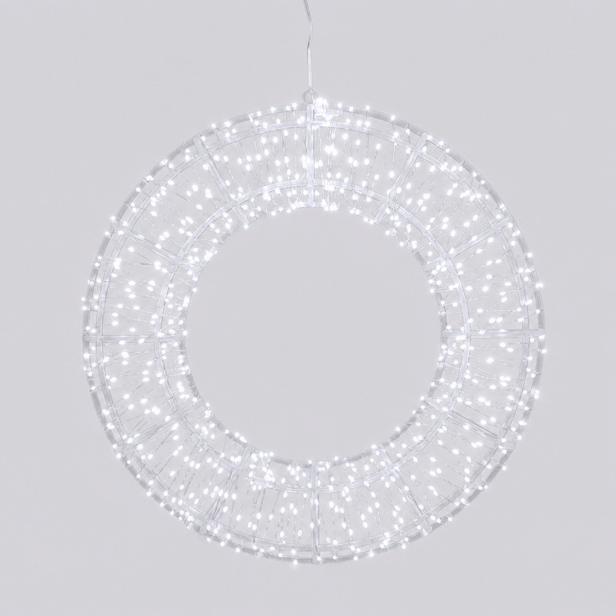 Aigostar - LED-joulukoriste ulkokäyttöön 540xLED/6W/230V IP44 kylmänvalkoinen 45cm rengas