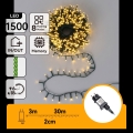Aigostar - LED ulkokäyttöön tarkoitettu joulukoristevaloketju 1500xLED/8 toimintoa 33m IP44 lämmin valkoinen