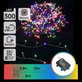 Aigostar -LED Ulkokäyttöön tarkoitettu joulukoristevaloketju 300xLED/8 toimintoa 3xAA 15,3m IP44 monivärinen