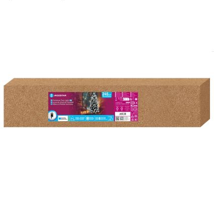 Aigostar - LED-ulkojoulukuusi 245 LEDiä/8 toimintoa 2,1 m IP44 kylmänvalkoinen
