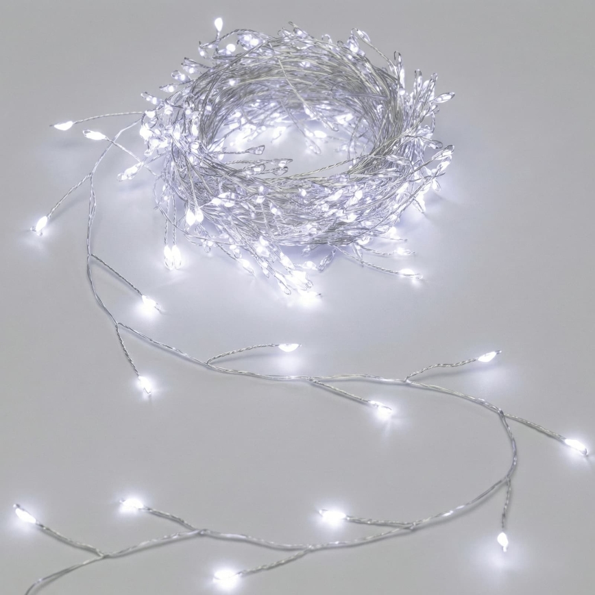 Aigostar - LED ulkokäyttöön sopiva jouluvalosarja 100xLED/8 toimintoa 3xAA 3,3m IP44 kylmänvalkoinen