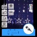 Aigostar - LED Ulkokäyttöön tarkoitettu jouluvalosarja 120xLED/8 toimintoa 3x0,6 m IP44 kylmänvalkoinen + kaukosäädin